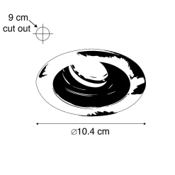 Ensemble de 5 spots encastrés blancs en acier modernes - Rondoo