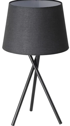 Ensemble lampe de table et lampadaire Gooban E27/E14 42W H.156cm noir GoodHome