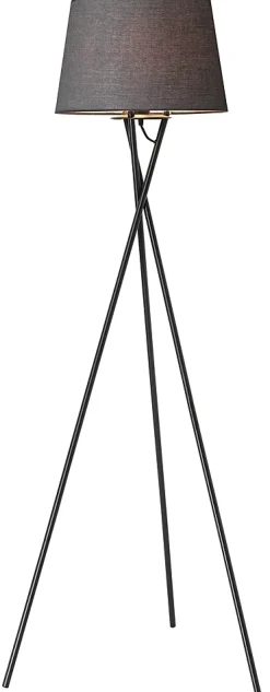 Ensemble lampe de table et lampadaire Gooban E27/E14 42W H.156cm noir GoodHome