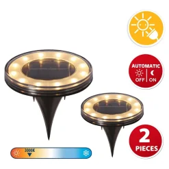 ENTERPRISE: KIT de 2 lampes solaires avec piquet