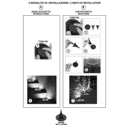 ENTERPRISE: KIT de 2 lampes solaires avec piquet