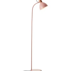 ERENA Lampadaire 1L rose clair E27 40W - métal/bois - ampoule non incluse