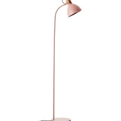 ERENA Lampadaire 1L rose clair E27 40W - métal/bois - ampoule non incluse