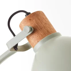 ERENA Lampadaire 1L vert clair E27 40W - métal/bois - ampoule non incluse