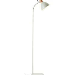 ERENA Lampadaire 1L vert clair E27 40W - métal/bois - ampoule non incluse