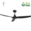 Fanelite - Ventilateur de plafond 132 cm noir FANDC52N-BK - Moteur DC 18W - 3 pales - Télécommande - Silencieux