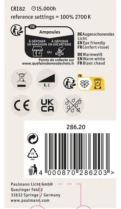 Filament 230 V Ampoule LED E27 3x1055lm 3x9W 2700K gradable Clair