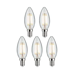 Filament 230 V Bougie LED E14 5x470lm 5x4,8W 2700K Clair