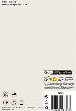 Filament 230 V Globe LED G125 E27 470lm 5,6W 2700K gradable Opale