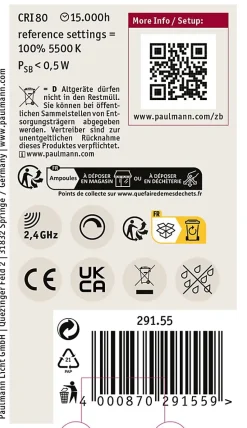 Filament 230 V Smart Home Zigbee 3.0 Ampoule LED E27 600lm 7,5W Tunable White gradable Doré