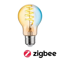 Filament 230 V Smart Home Zigbee 3.0 Ampoule LED E27 600lm 7,5W Tunable White gradable Doré