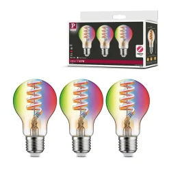Filament 230 V Smart Home Zigbee 3.0 Ampoule LED E27 3x470lm 3x6,3W RGBW+ gradable Doré
