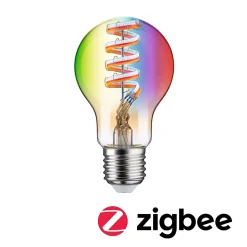 Filament 230 V Smart Home Zigbee 3.0 Ampoule LED E27 470lm 6,3W RGBW+ gradable Doré