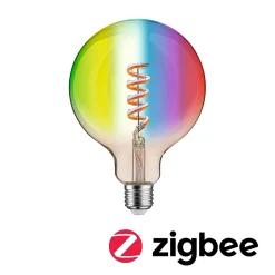 Filament 230 V Smart Home Zigbee 3.0 Globe LED G125 E27 470lm 6,3W RGBW+ gradable Doré