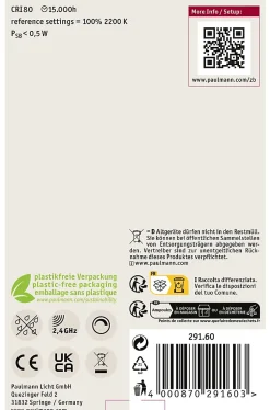 Filament 230 V Smart Home Zigbee 3.0 Globe LED G95 E27 470lm 6,3W RGBW+ gradable Doré