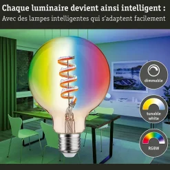 Filament 230 V Smart Home Zigbee 3.0 Globe LED G95 E27 470lm 6,3W RGBW+ gradable Doré