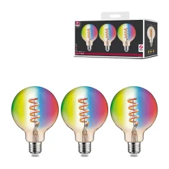 Filament 230 V Smart Home Zigbee 3.0 Globe LED G95 E27 3x470lm 3x6,3W RGBW+ gradable Doré