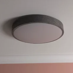 FILIZ Plafonnier blanc/gris LED intégrée 24W métal/plastique/textile ampoule incluse