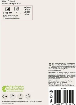 Floating Shine Standard 230 V Globe LED 150lm 4W 1800K gradable Verre fumé