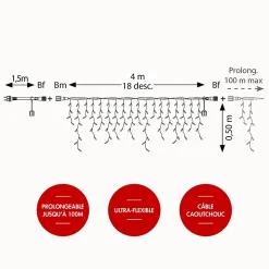Frise lumineuse blanc chaud - Chromex