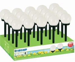 GLOBE: lampe de jardin solaire LED diamètre10cm. En plastique