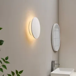 Grand éclairage mural blanc moderne LED 30 cm IP54 - Lunar