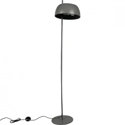 Grand lampadaire avec abat-jour en métal gris H146 cm - POLY 5560