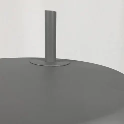 Grand lampadaire avec abat-jour en métal gris H146 cm - POLY 5560