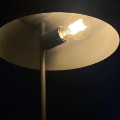 Grand lampadaire avec abat-jour en métal gris H146 cm - POLY 5560