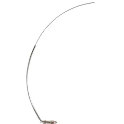 Grand lampadaire courbé LED dimmable chromé 184 cm - Thalia