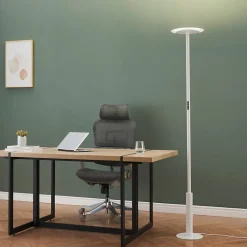 Grand lampadaire de bureau blanc LED dimmable - Lelia