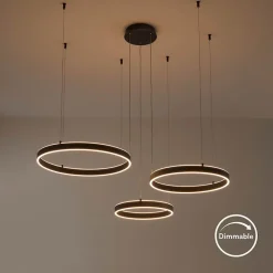 Grand lustre LED dimmable cercles lumineux - Blisko