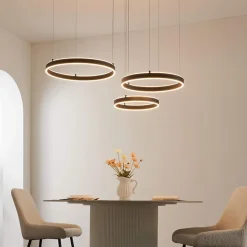 Grand lustre LED dimmable cercles lumineux - Blisko