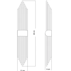 Grande applique art déco pampilles en cristal - Dania