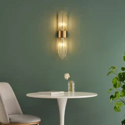 Grande applique art déco pampilles en cristal - Dania