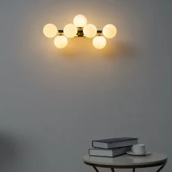 Grande applique dorée expressive avec verres blancs - Ambrosia