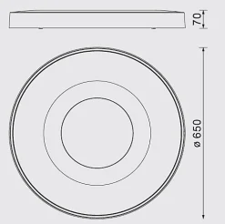 Grande lampe de plafond Coin LED