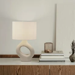 Grande lampe de table asymétrique LOLA - Beige