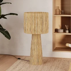 Grande lampe en feuille de palmier - Soléa