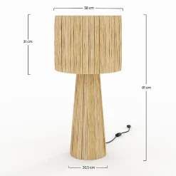 Grande lampe en feuille de palmier - Soléa