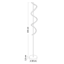 Grande lampe LED cascade spirale noire - Simaria