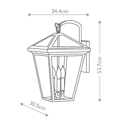 Grande lanterne murale Alford Place 3 lumières