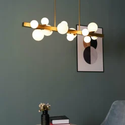 Grande suspension à 12 sphères blanches - Oromia