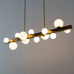 Grande suspension à 12 sphères blanches - Oromia