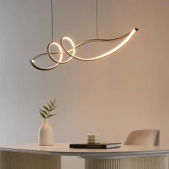 Grande suspension spirale noire 120 cm de long - Lybella