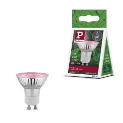 Grow Green Edition Filament 230 V Réflecteur LED GU10 95lm 3,5W 1100K Argent Pousse-plante