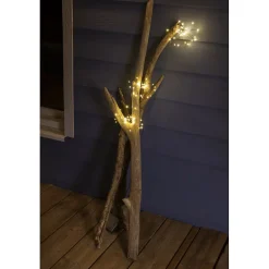 Guirlande 3 étoiles à suspendre ou planter de 3m- LED blanche ou multicolore- 15 Lumens- Eclairage extérieur Jardin