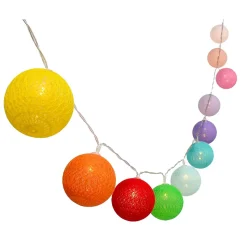 Guirlande boules de coton MIMY COLORS SOLAR Multicolore Coton 3.8M