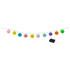 Guirlande boules de coton MIMY COLORS SOLAR Multicolore Coton 3.8M