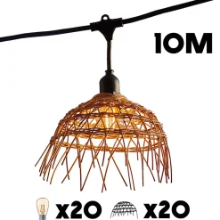 Guirlande connectable HAWAII 20 ampoules E27 10M